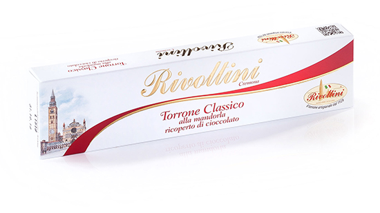 Nougat (Torrone) covered with Chocolate, Rivoltini