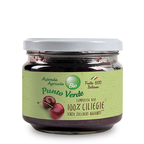 Organic 100% Cherry Jam (No Sugar Added), Punto Verde