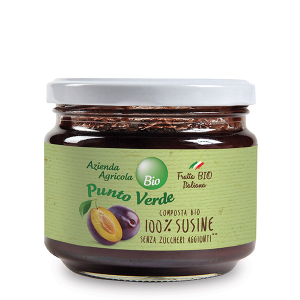 Organic 100% Plum Jam (No Sugar Added), Punto Verde