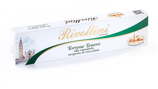 Soft Nougat (Torrone) covered with Chocolate, Rivoltini