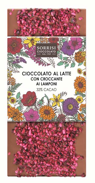 Raspberry Brittle Milk Chocolate 32%, Boella & Sorrisi